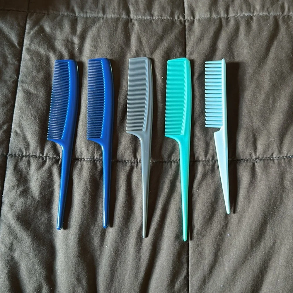 Assorted Plastic Rattail Combs